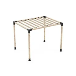 TOJAGRID Pergola Kit for 4×4 Wood Posts with KNECT 2×4 Top Rafter Brackets Black