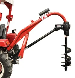 Tool Tuff Pole-Star 1500 Heavy Duty 3-Point Post Hole Digger with 18″ Auger for Cat 1 & 2 Tractors