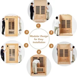 Towallmark Low EMF Infrared 2 Person Sauna Wood