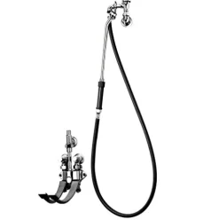 T&S Brass Bedpan Washer Pedal Valve Breaker with 5-Feet Hose