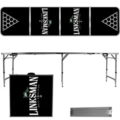 Uberpong Custom Drink Pong Table, Laminated Surface, Adjustable Legs, 2×8 Feet, Multicolor
