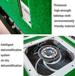 usamjtable 4-Legged Automatic Mahjong Table with 36mm Numbered Tiles Green