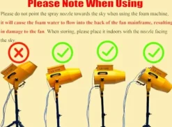 USPOINT Party Foam Machine with Foam Cannon and Water Tank Yellow