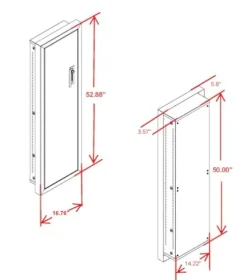 V-Line Tactical Closet Vault Flat Black In-Wall Gun Safe
