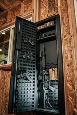 V-Line Tactical Closet Vault Flat Black In-Wall Gun Safe
