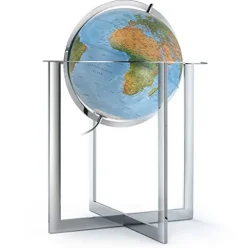 Waypoint Geographic Maranello 20” Illuminated Globe Silver