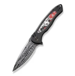 WE Knife Black Titanium Handle with Nebula Fat Carbon Fiber Inlay Black