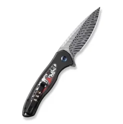 WE Knife Black Titanium Handle with Nebula Fat Carbon Fiber Inlay Black