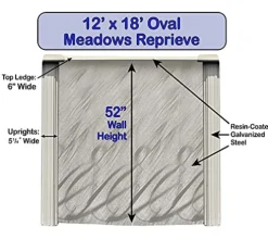 Wilbar Above-Ground Swimming Pool 52-Inch Resin Steel with Smartline Liner & Skimmer Meadows Reprieve