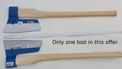 Wisemen Trading Muller Big and Long Broad Axe Ash Handle Right Bevel Natural Forged