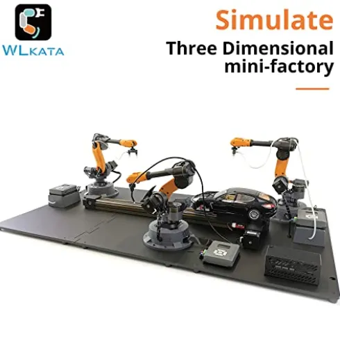 wlkata Sliding Rail Set Mirobot Education Industrial Robot Arm Black