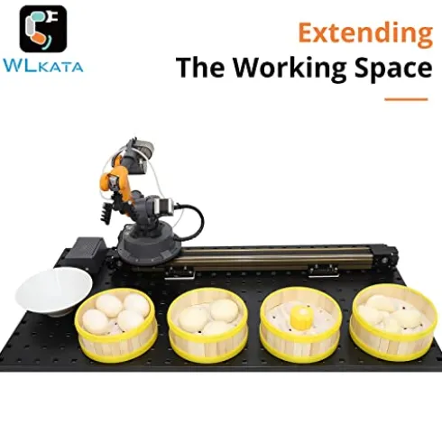 wlkata Sliding Rail Set Mirobot Education Industrial Robot Arm Black
