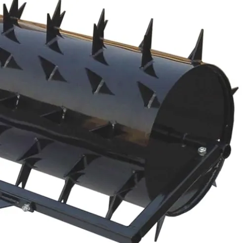 Yard Tuff 48 Inch Wide Drum Spike Aerator with Pin Style Hitch Black