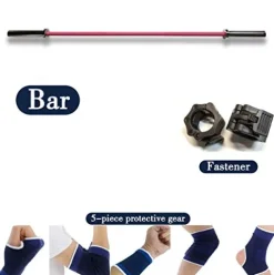 ZHLL 6-Foot /33LB Colored Olympic Bar for Weightlifting and Squatting (6FtFour-axis camouflage)