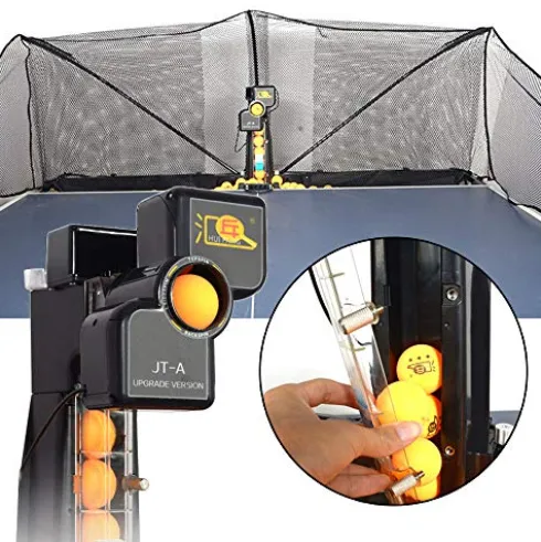 ZXMT Ping Pong Robot Machine Automatic JT-A Table Tennis Robot Machine with Catch Net Wired Remote Control